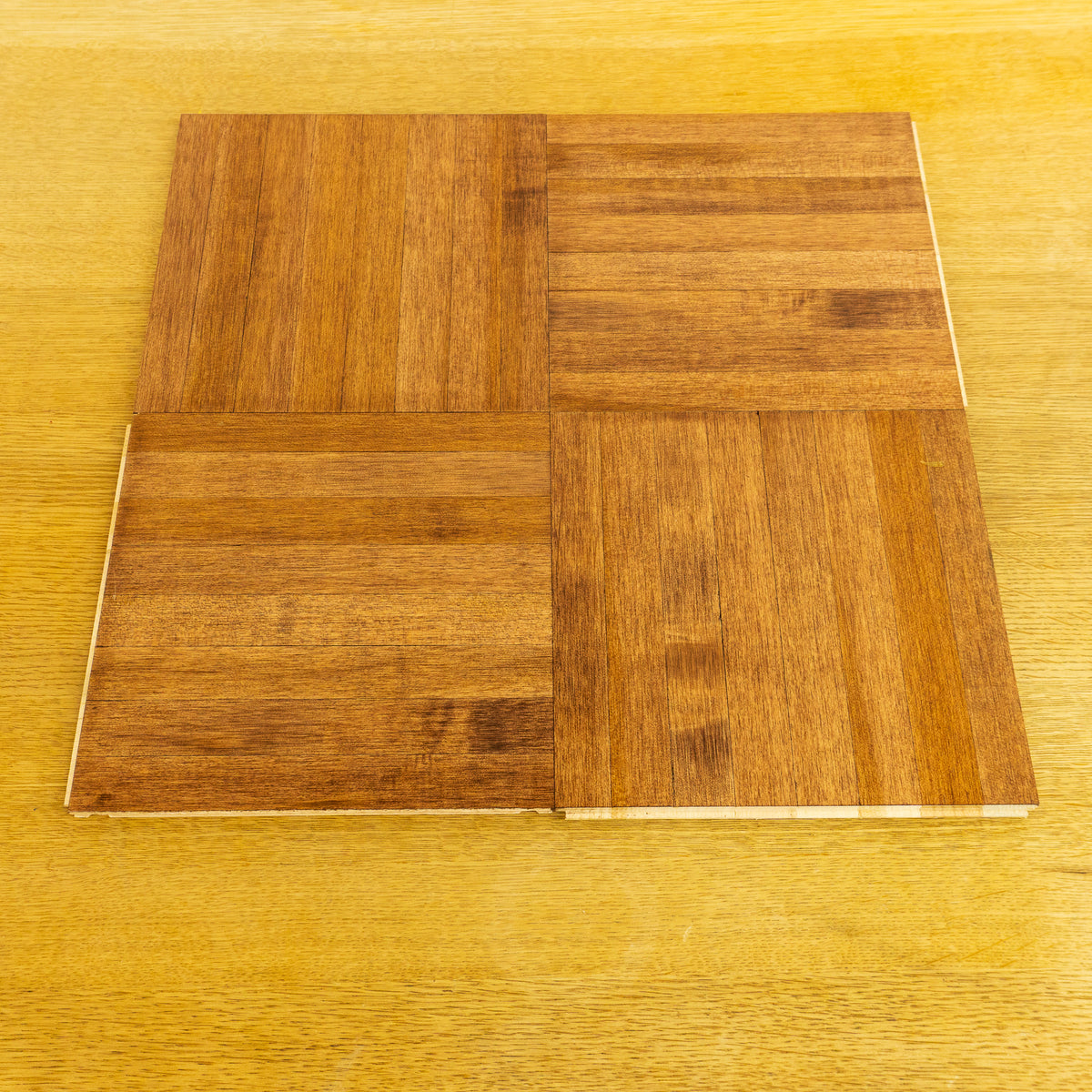 8-Bar Parquet Flooring 14x14 Maple Anteek