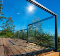 Peak RailBlazers 36" Aluminum Deck Railing Tempered Clear Glass Panel