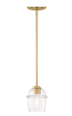 60 Watt Brushed Gold Finish Pendant