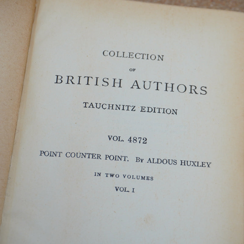 Point Counter Point Vol 1 by Aldous Huxley 1929