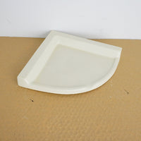 Porcelain Wall-Mount Corner Caddy in Crema