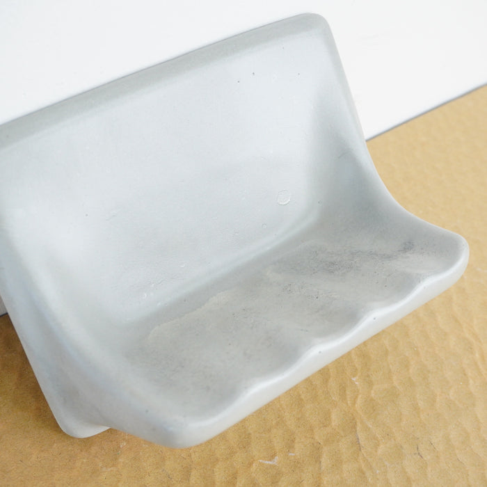 Porcelain Wall-Mount Soap Dish in Grigio Grey