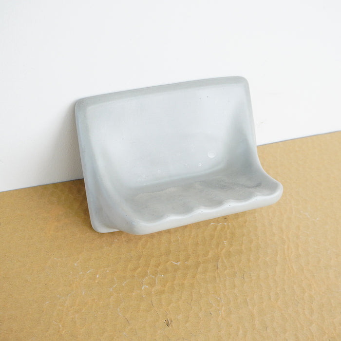 Porcelain Wall-Mount Soap Dish in Grigio Grey