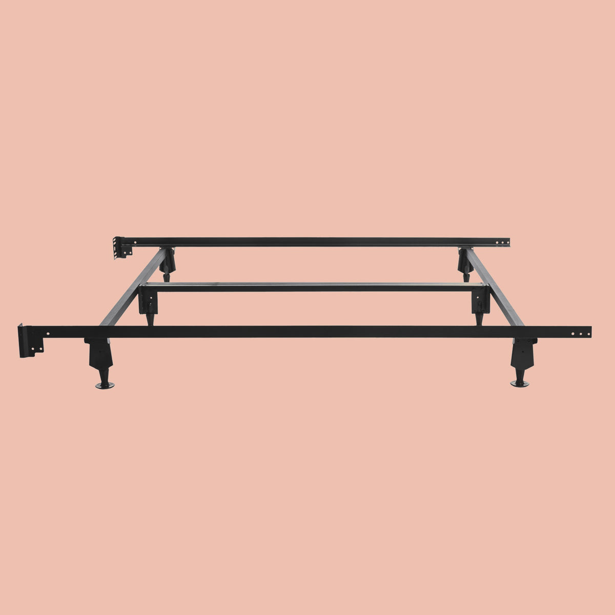 Powder-Coated Steel Bed Frame - California King Size