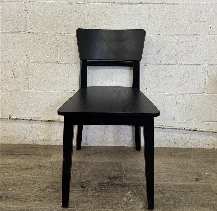Black Wooden Curved Back Chair