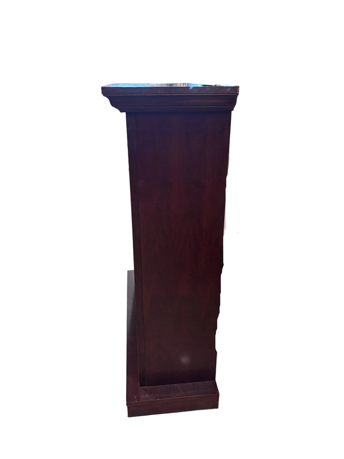 Mahogany Veneer Electric Fireplace Mantel