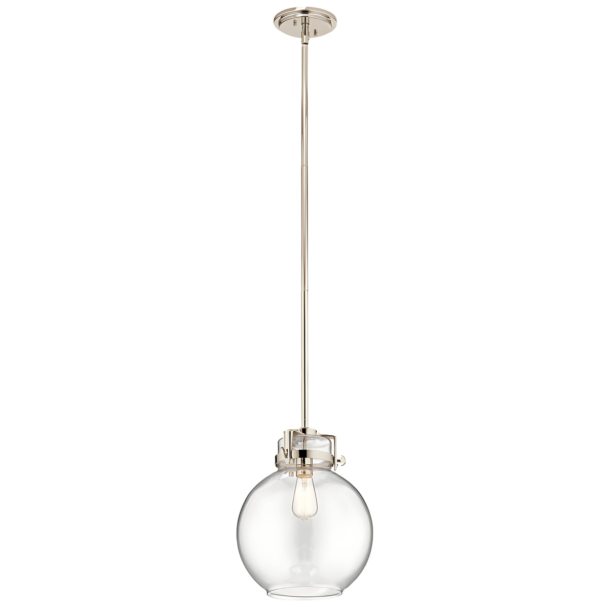 1-Light Pendant in Polished Nickel