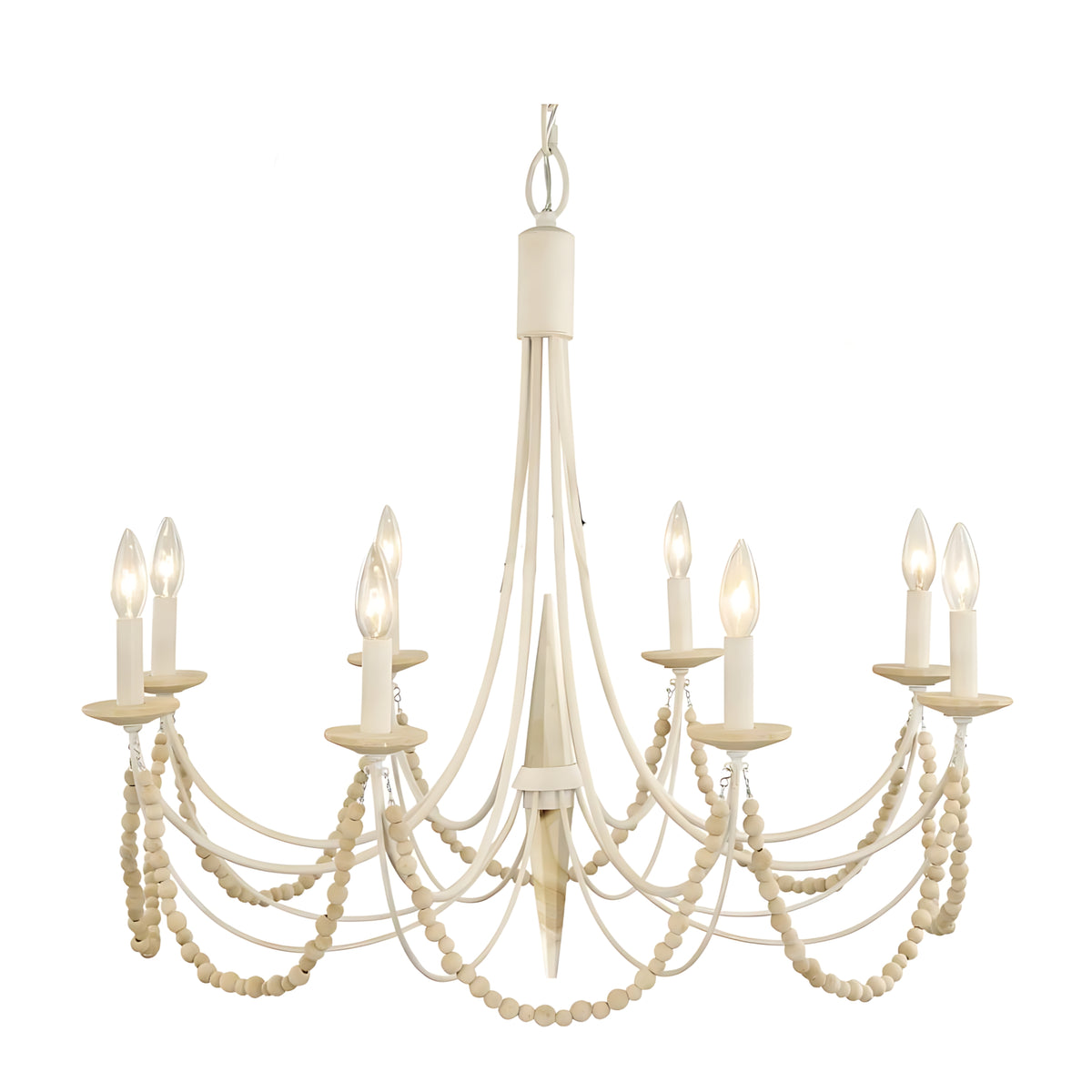 Brentwood 8-Light Chandelier in Country White