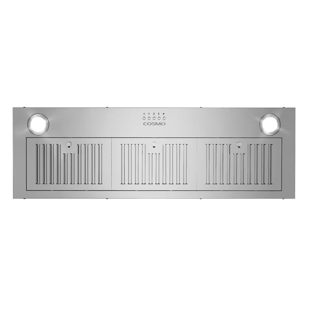 Cosmo 36 in. Lumin Collection Ducted Insert Range Hood, Button Controls, Stainless Steel