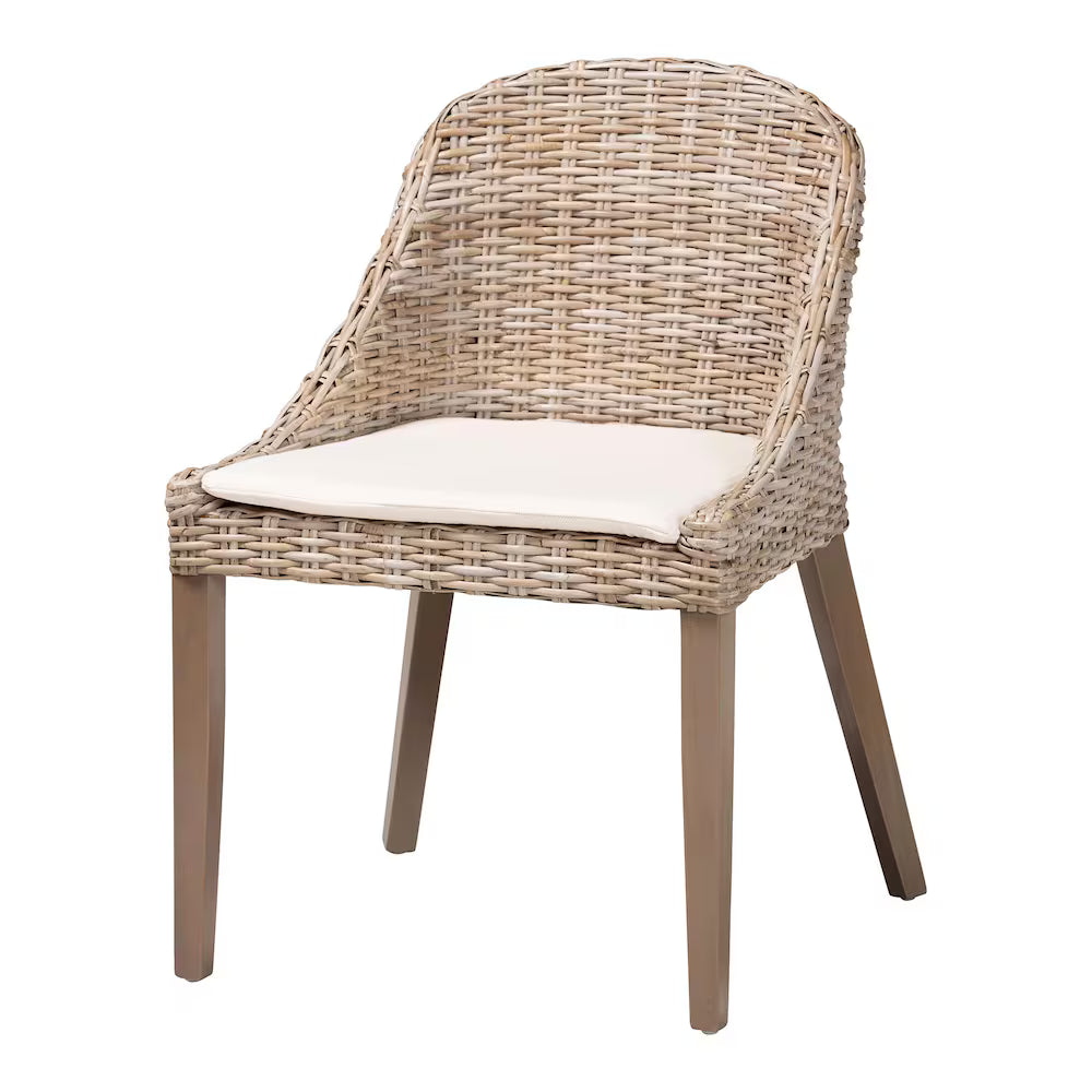 Grey Natural Rattan Dining Chair