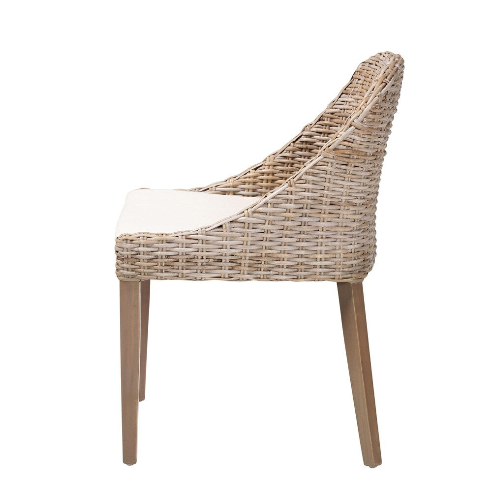 Grey Natural Rattan Dining Chair