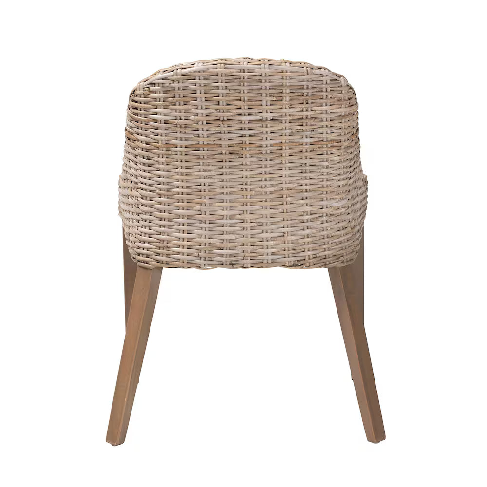 Grey Natural Rattan Dining Chair