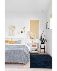 3' x 5' Midnight Ocean Blue Plush Rug