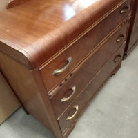 40"W 3-Drawer Art Deco Style Dresser with Mirror