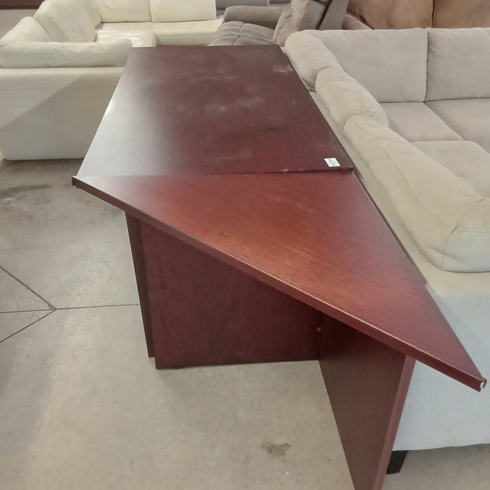 94.5"W 2-Piece Faux Wood Desk