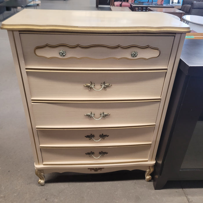 32"W Vintage Style Five Drawer Dresser