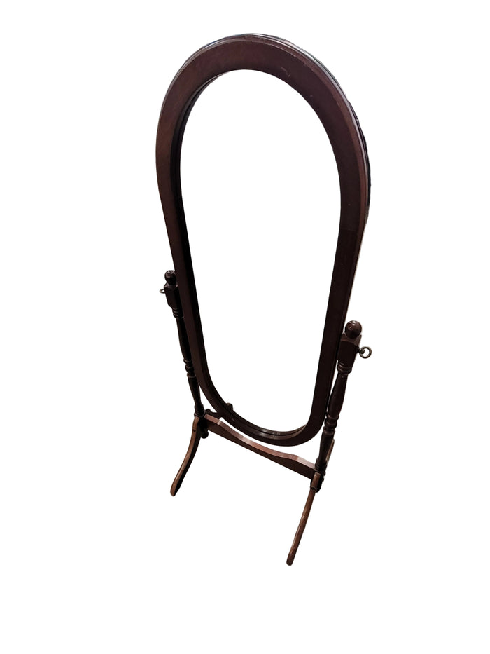 Standing Mirror With Mahogany Wood Frame