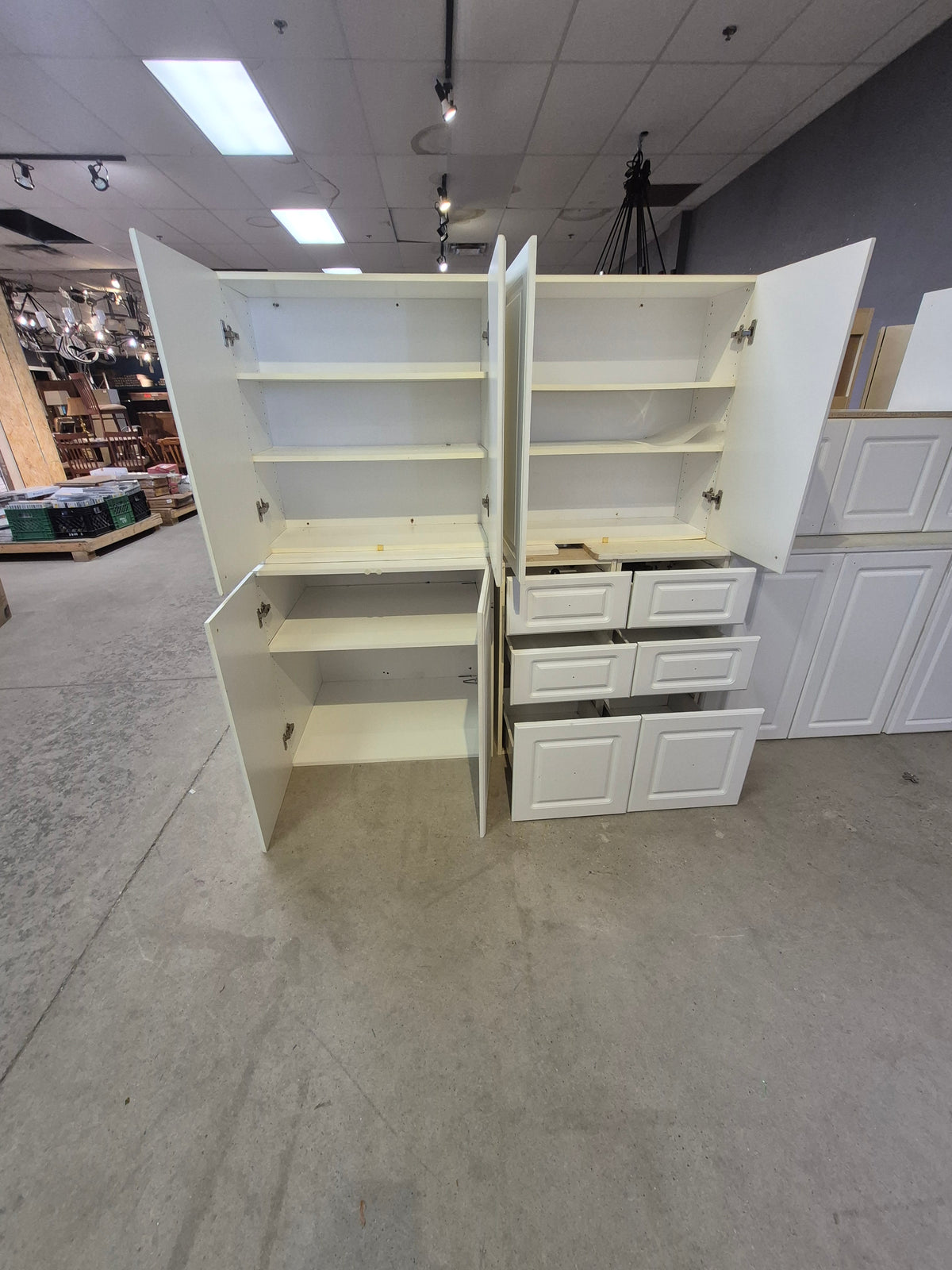 White Thermofoil Cabinet Set