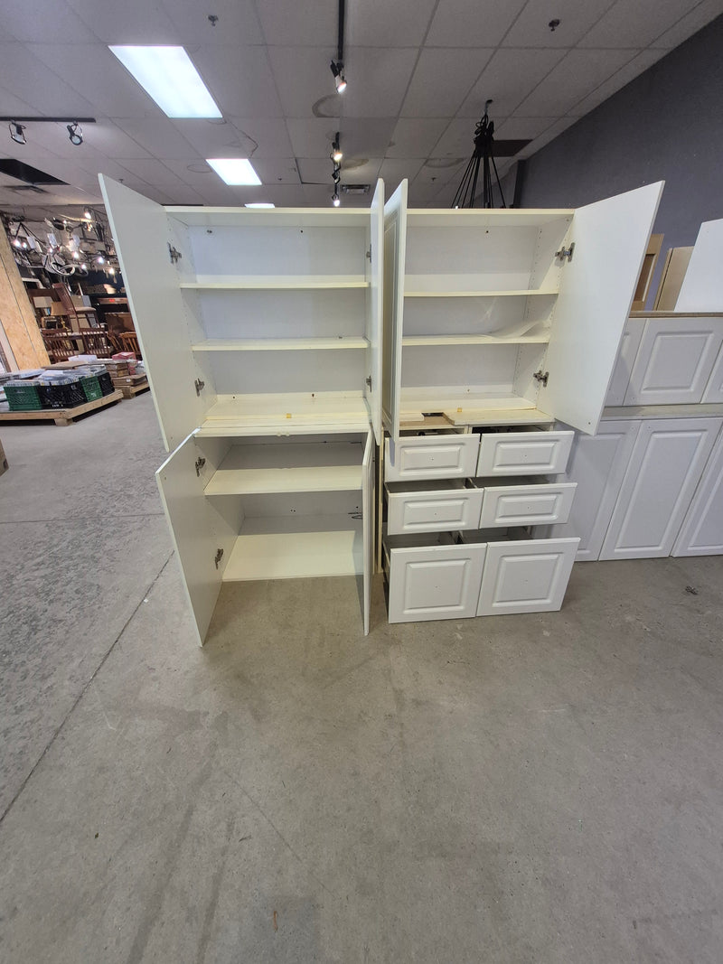 White Thermofoil Cabinet Set