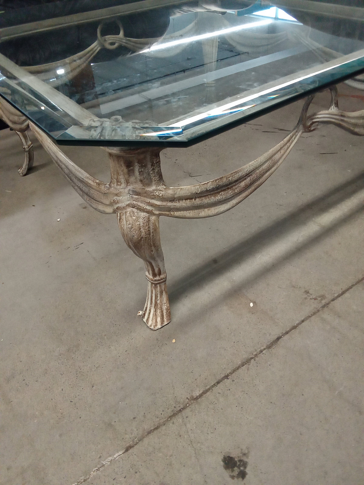 40"W Glass Coffee Table