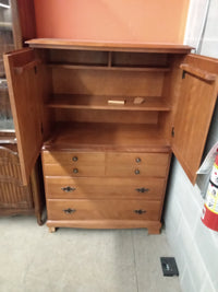 35"W Wooden Armoire