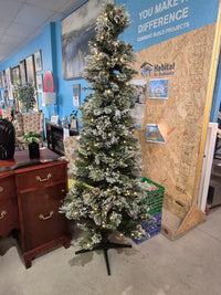 7ft. Pre-Lit 300L Micro Dot LED Warm White Frosted Sparkling Pine