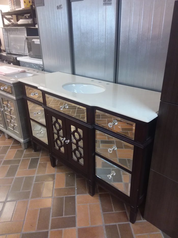 60 inch Mirrored Bathroom Vanity