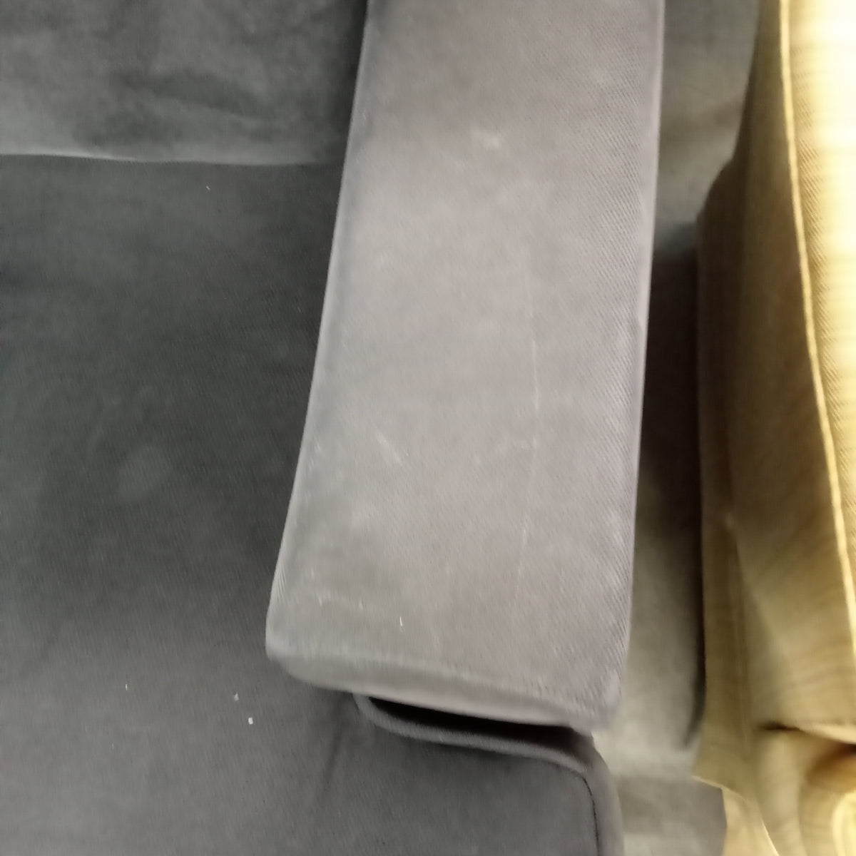 79"W Gray Fabric 3-Seat Sofa