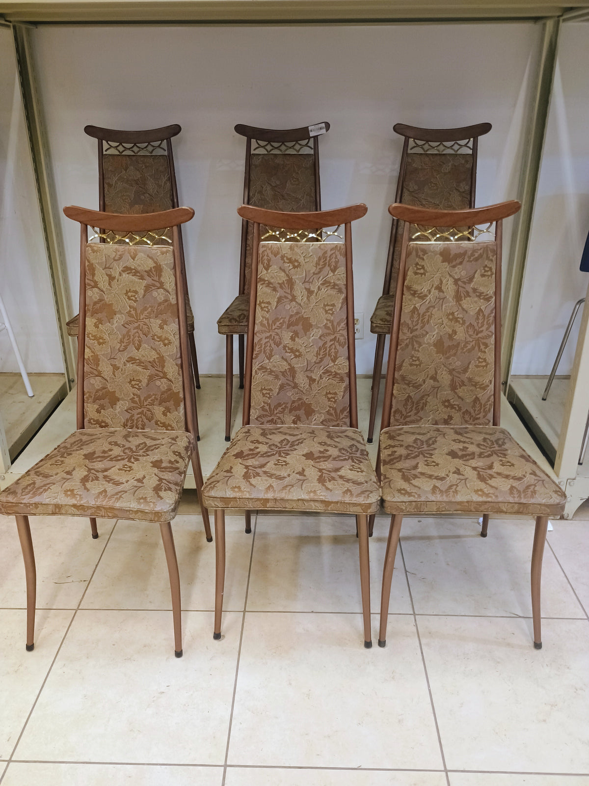 Set Of  6 Dining Chairs- Vintage