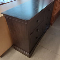 52"W 6-Drawer Dresser in Dark Wood