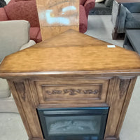 38.5"W Corner Fireplace and Mantle - Electric
