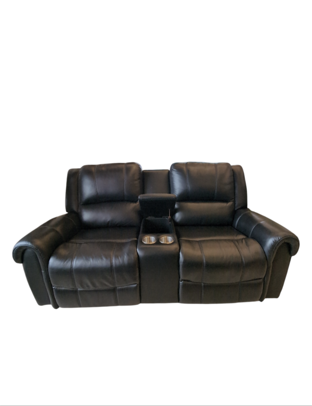 2-Seater Santa Fe Manual Black Recliner Sofa