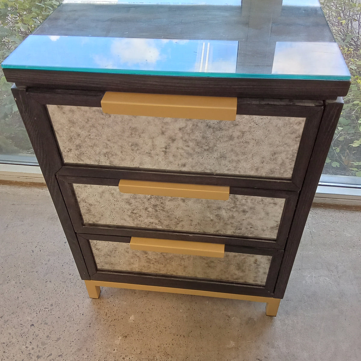 19.5"W Side Table with Three Drawers
