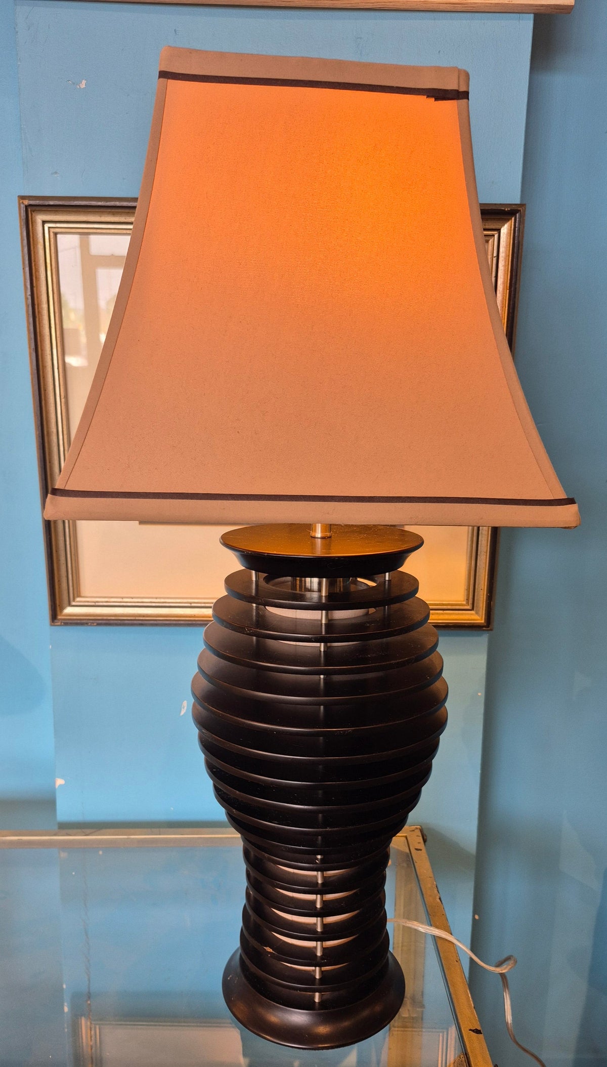 Wood Slat Table Lamp