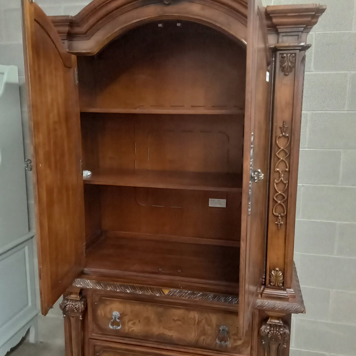 49"W 2-Piece Solid Wood Media Cabinet
