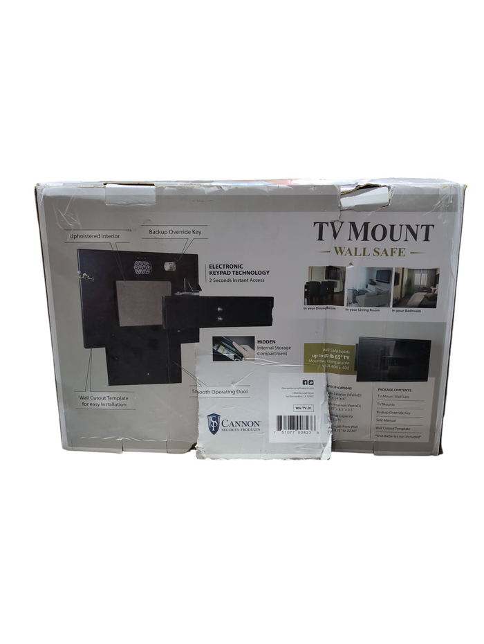 Cannon Security Products WV-TV-01 TV Wall Vault