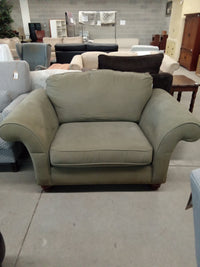 43.5"W Green Fabric Armchair