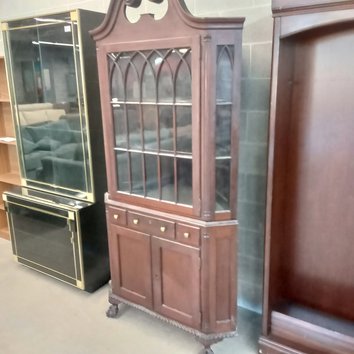 40"W 2-Piece Wooden Corner China Cabinet