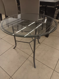 Round Tempered Glass Accent Table