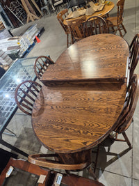 Solid Oak Dining Set w/6 chairs