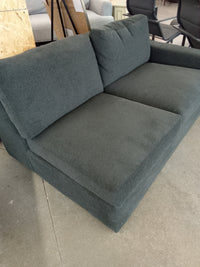 65"W Dark Gray Love Seat