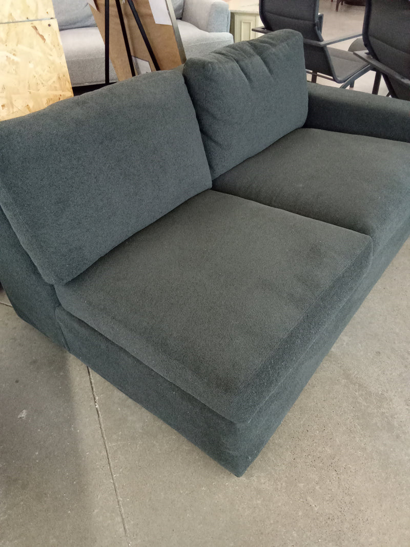 65"W Dark Gray Love Seat