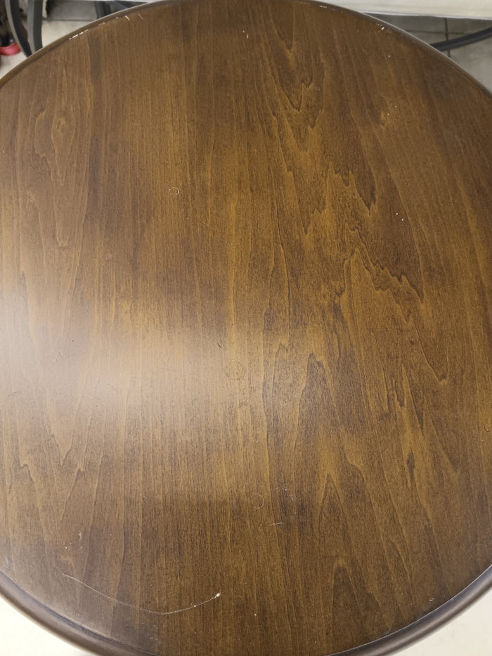 Solid Wood Craved Round Accent Table