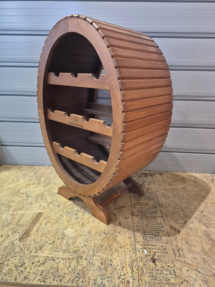 10 Bottle Wooden Barrel Wine Rack Made In Spain Hijos De Antonio Alguacil