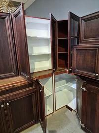 Dark Brown Kitchen Cabinet Set