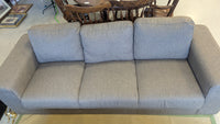 91"W Grey Chenille Sofa