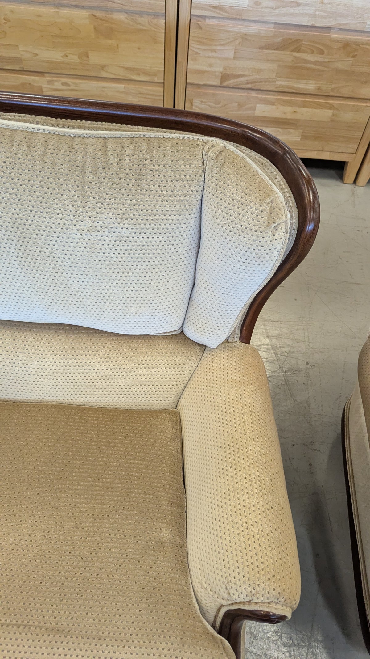 56"W Beige Loveseat