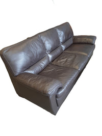 Dark Brown 3 Seat Leather Sofa