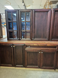 Dark Brown Kitchen Cabinet Set
