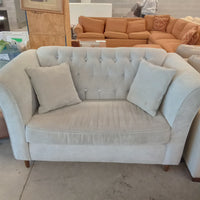 64"W Gray Love Seat